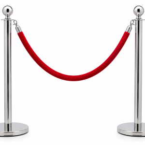 Hire Silver Event Bollards with Red Ropes