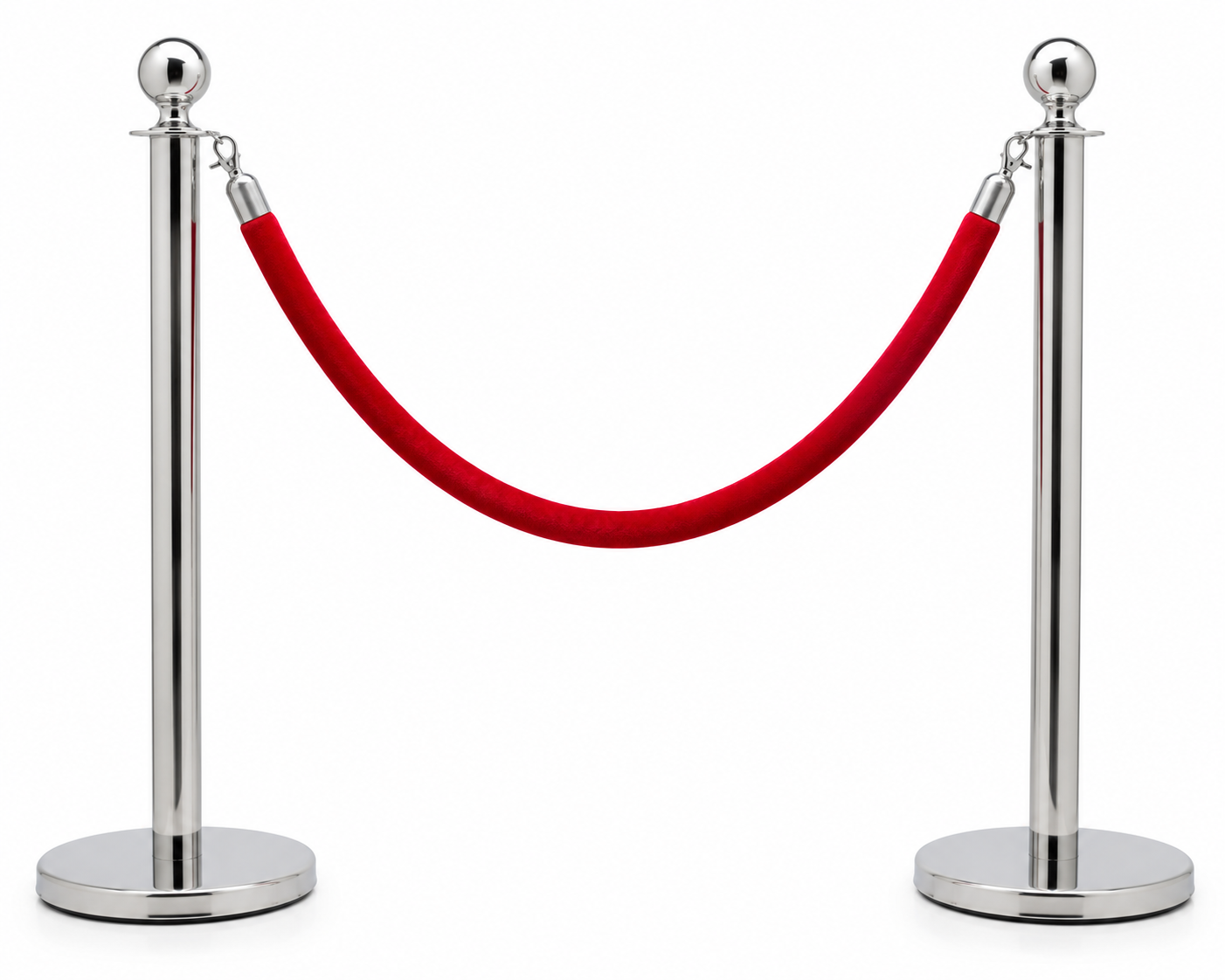 Hire Silver Event Bollards with Red Ropes