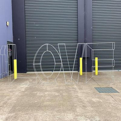 hire giant love wire letters melbourne