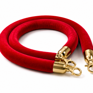 Hire Velvet Ropes Red Gold Chrome Ends 1.5m