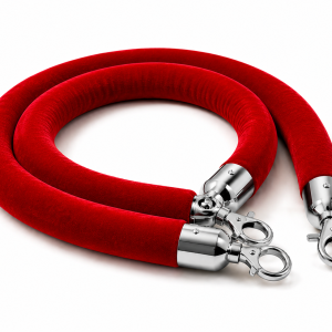 Hire Velvet Ropes Red Silver Chrome Ends 1.5m