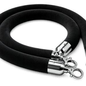 Hire Velvet Ropes Black Silver Chrome Ends 1.5mm